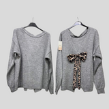 Maglia - Cozy Chic S Animal Uzorkom I Mašnom Na Leđima