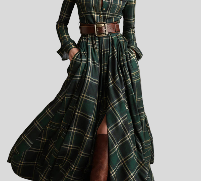 Giulietta – Karirana Maxi Košulja-Haljina