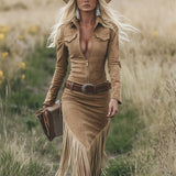 Dakota – Suede Fringe Western haljina