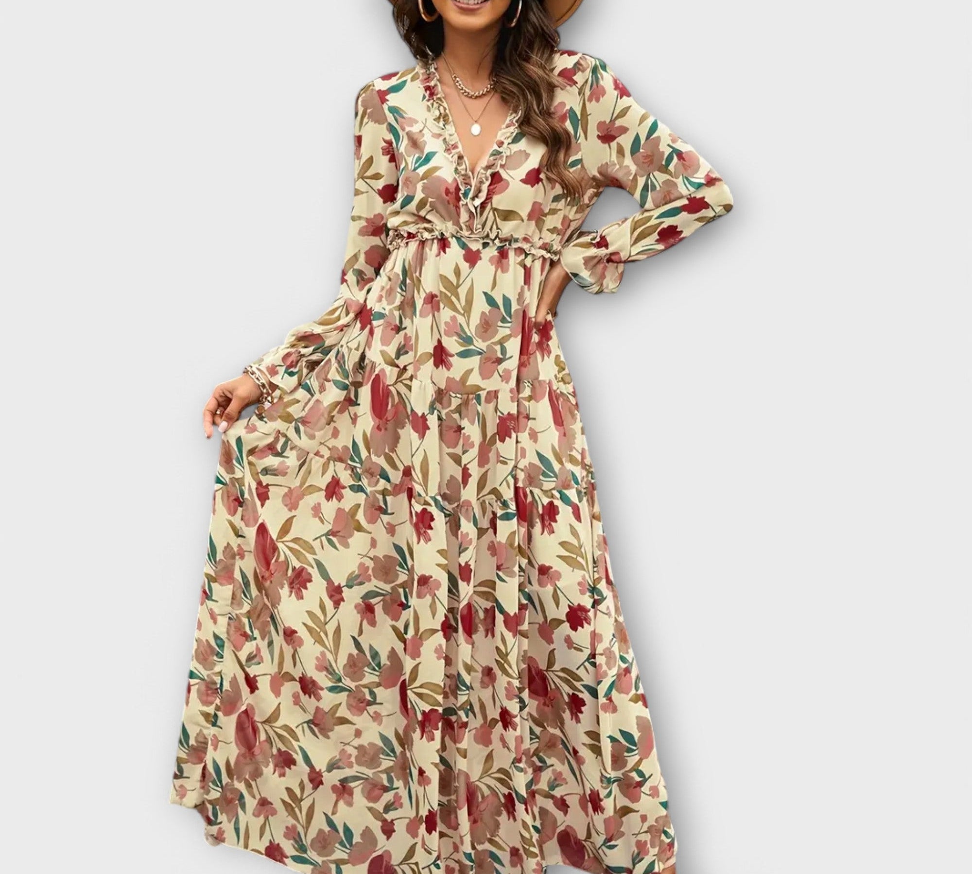 Maxi haljina s cvjetnim uzorkom