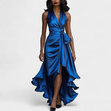 Ema - Satenska svečana haljina s volanima