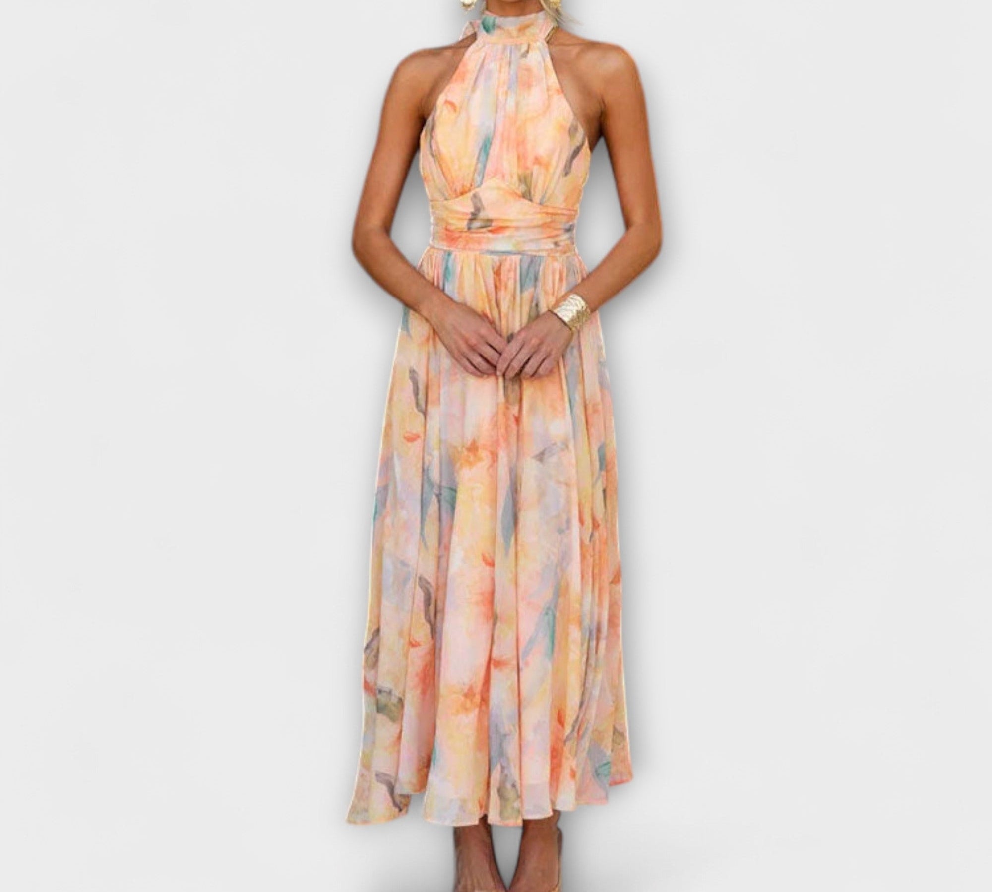 Maksi haljina s akvarelom