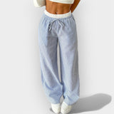 Prugaste Široke Hlače