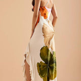 Kira | Resort Vibes Elegantna cvjetna maxi haljina s jednim ramenom