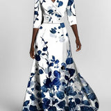 Lea | Elegantan Maxi Haljina s Polu-Rukavima uz More