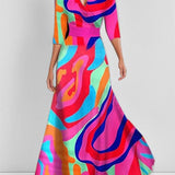 Lea | Elegantna Maxi Haljina s Polu-Rukavima uz More