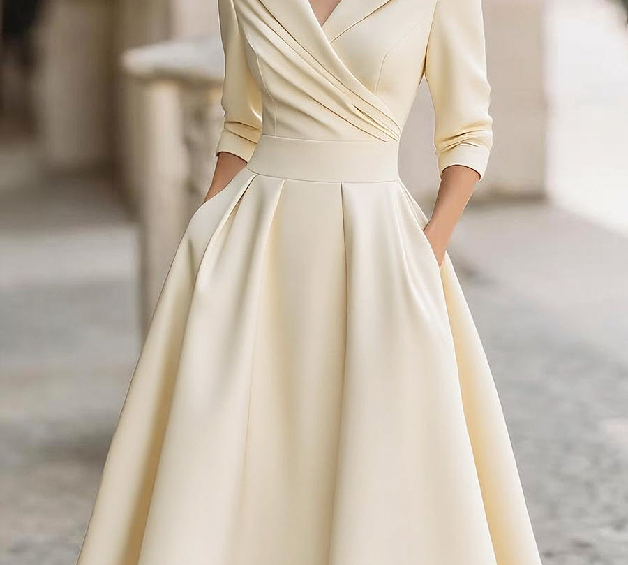 Lina – Satenska Midi Haljina