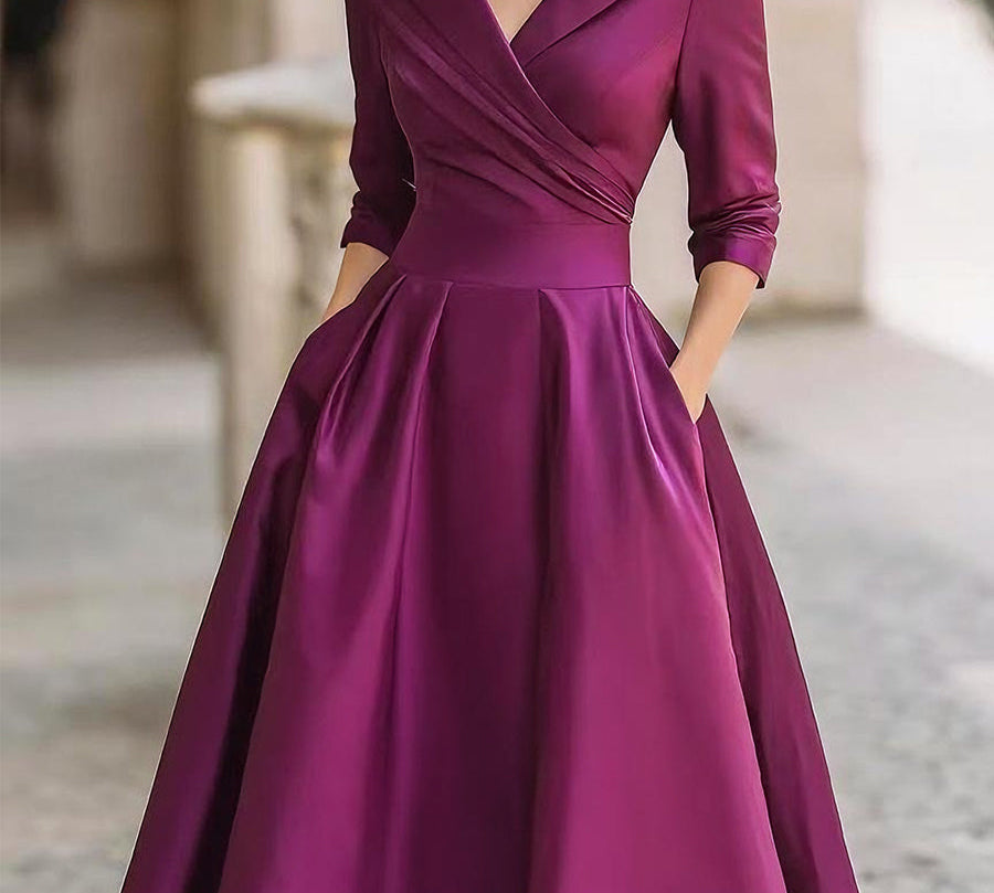 Lina – Satenska Midi Haljina