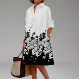 Ručni rad srednje dužine haljina s točkastim uzorkom