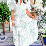 Camille™ | Klasična maksi haljina s toile uzorkom