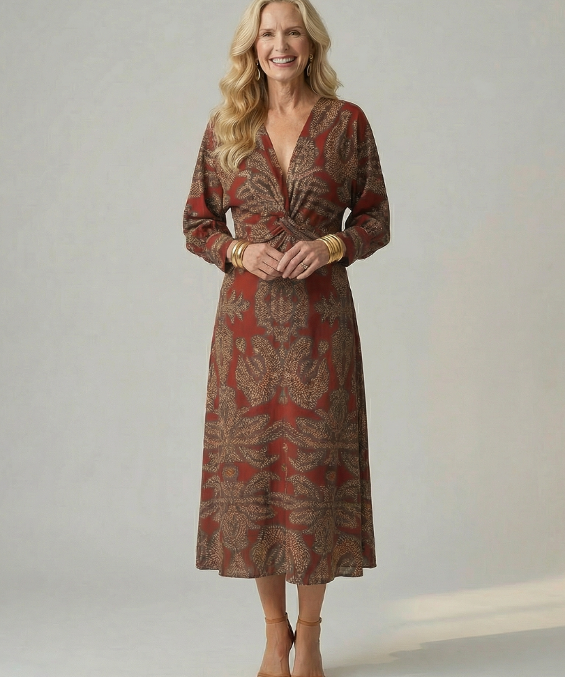 Lune | Natural Wrap Midi Haljina