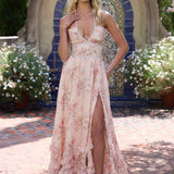 Alexa™ | The Scarlette haljina in Peach Tapestry