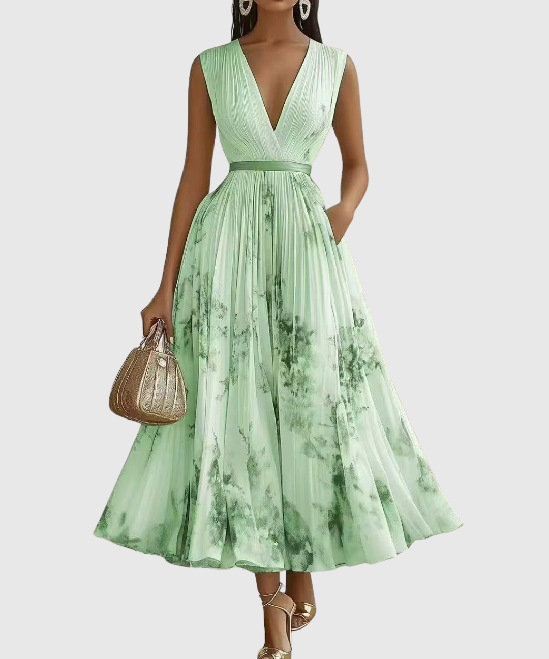 Siena™ | Elegantna plisirana maxi haljina