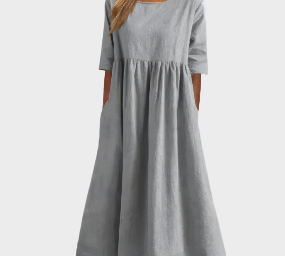 Lako haljina s kratkim rukavima i laganim krojem