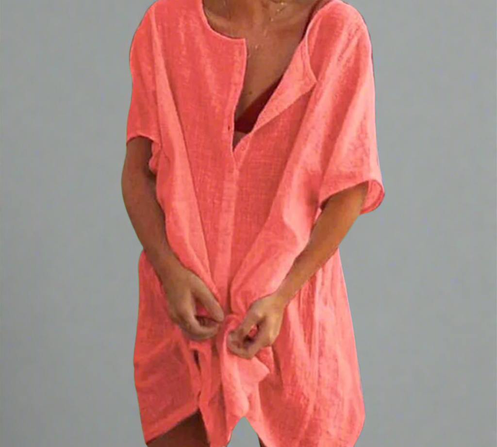 Organsko ljetno haljina od pamuka i lana za udobne ljetne trenutke