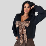 Maglia - Cozy Chic S Animal Uzorkom I Mašnom Na Leđima