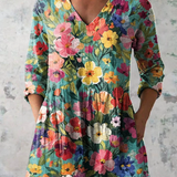 Ines | Duga bluza s V-izrezom