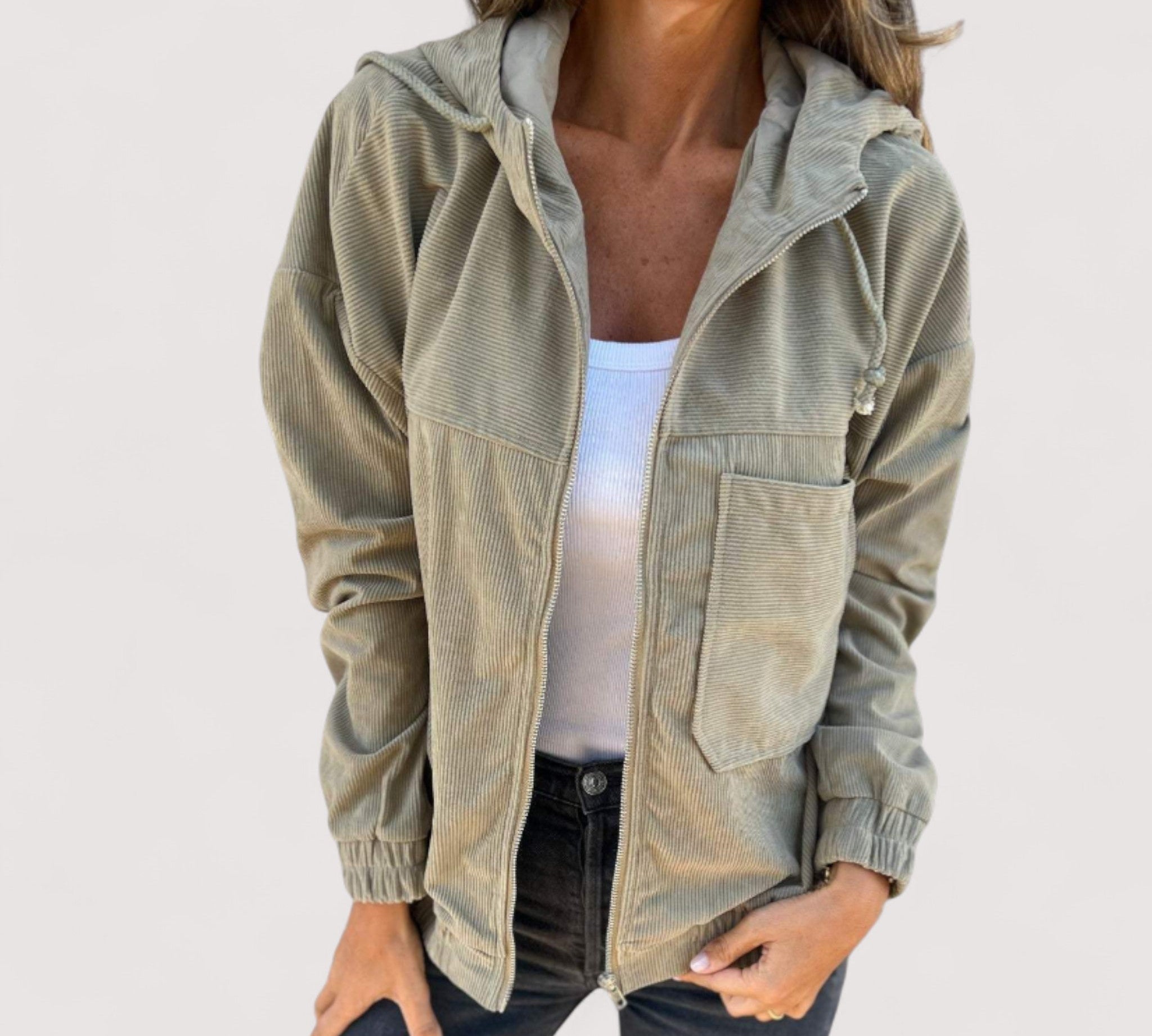 Marta™ | Jakna s kapuljačom od samta