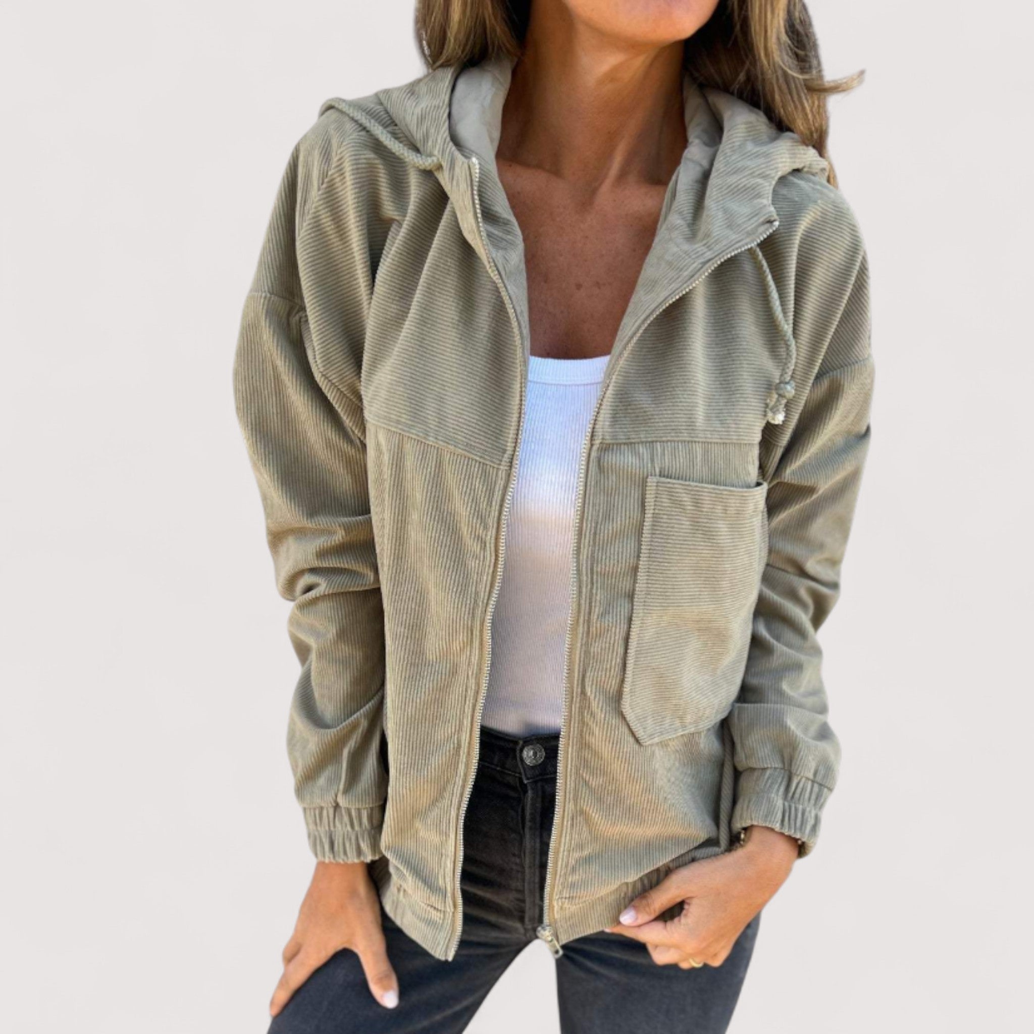 Marta™ | Jakna s kapuljačom od samta