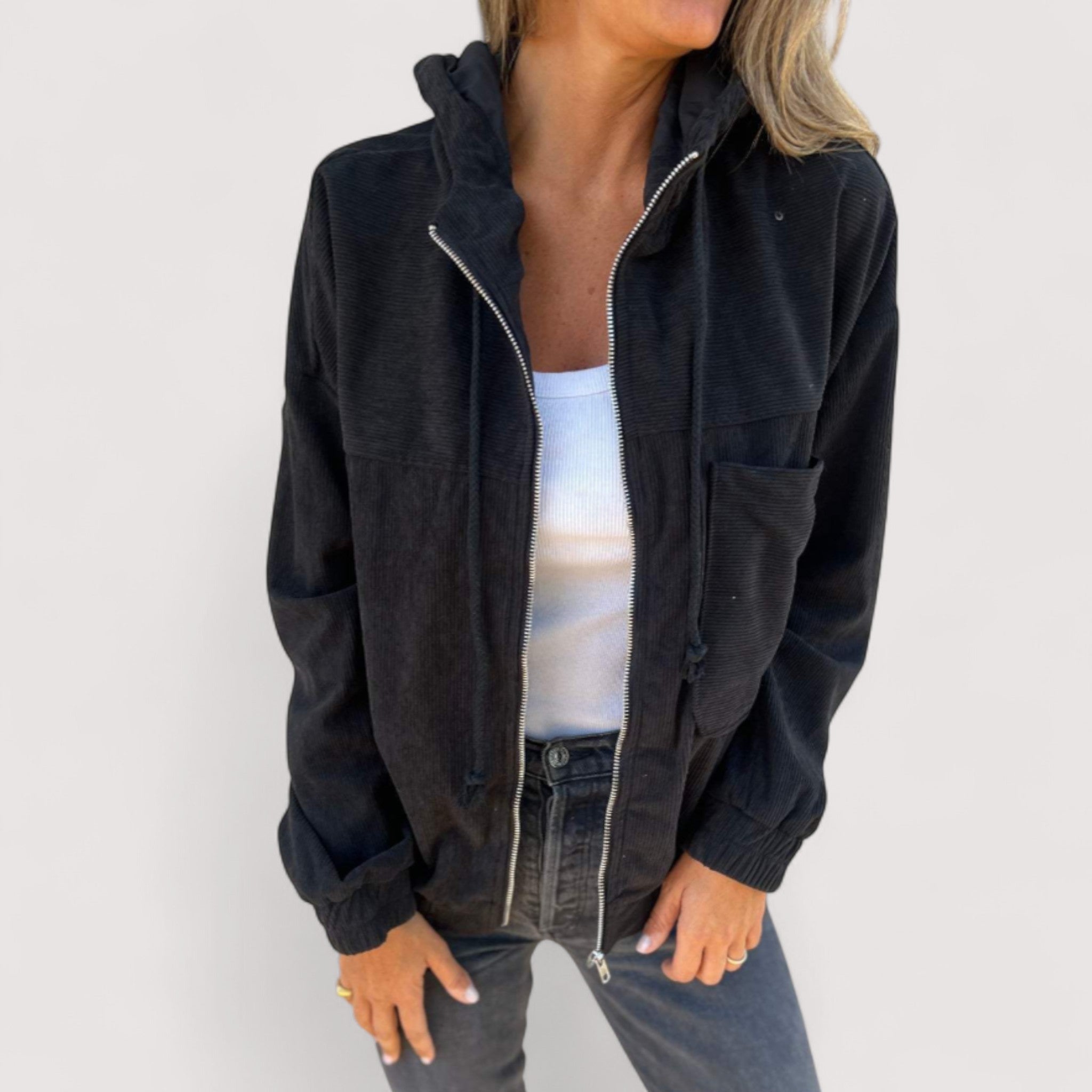 Marta™ | Jakna s kapuljačom od samta