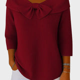 Catalina - Ženski Pulover S Mašnom I Okruglim Izrezom