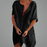 Organsko ljetno haljina od pamuka i lana za udobne ljetne trenutke