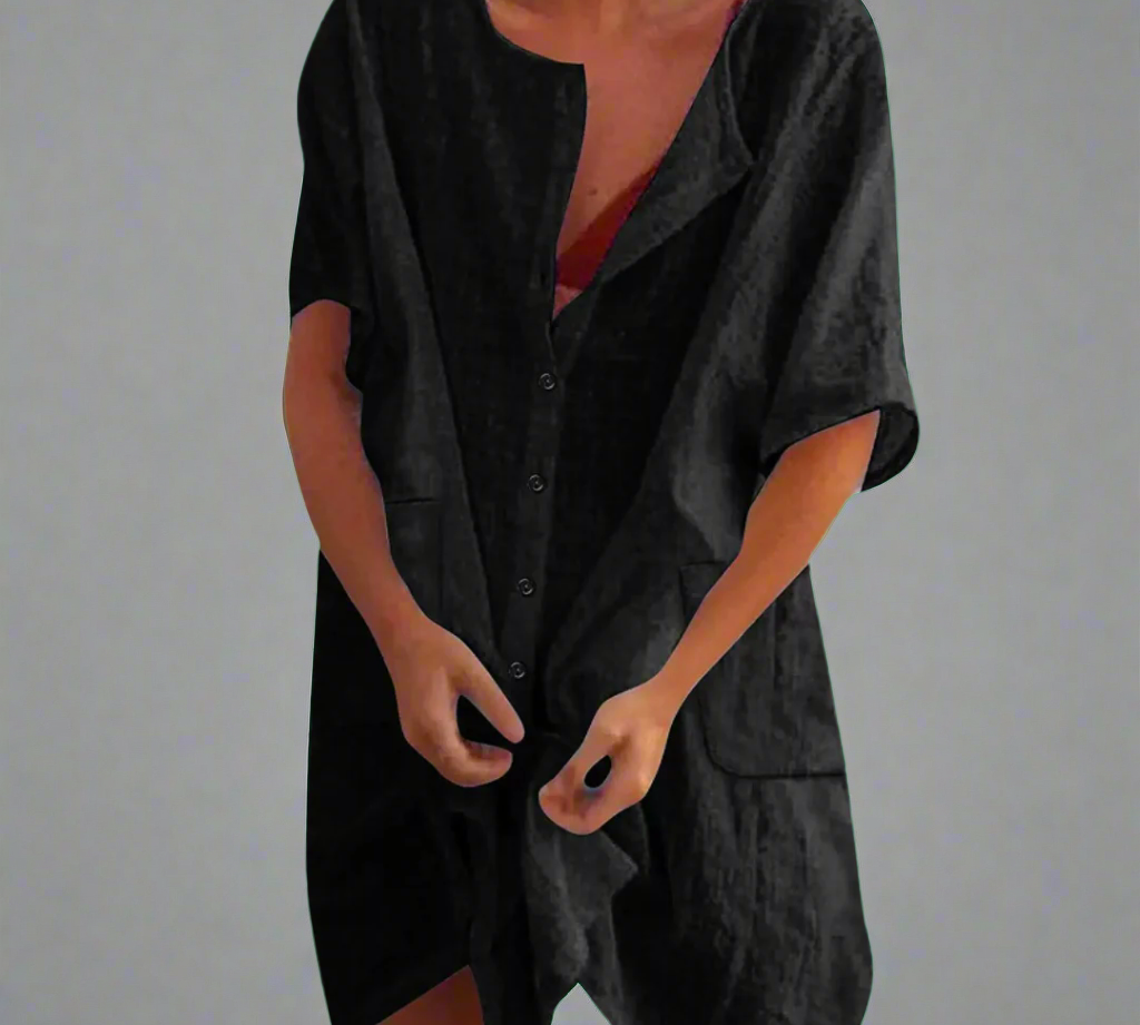 Organsko ljetno haljina od pamuka i lana za udobne ljetne trenutke