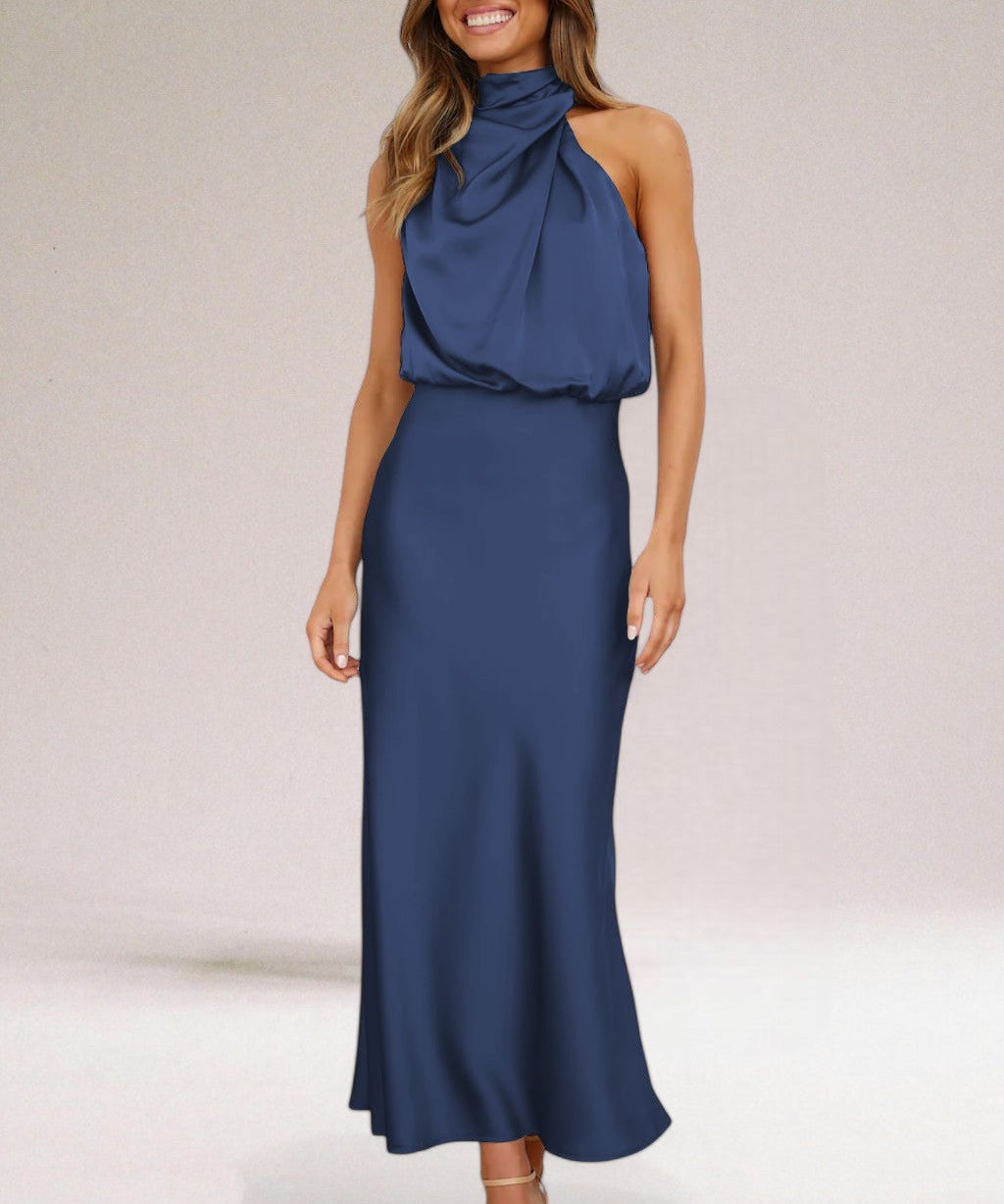 Flavia | Halter haljina od glamuroznog satena