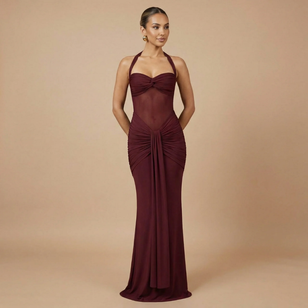 Ženska Halter Maxi Haljina sa Srčanim Izrezom za Vjenčanje