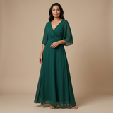 Lucía | Haljina od chiffon s V izrezom