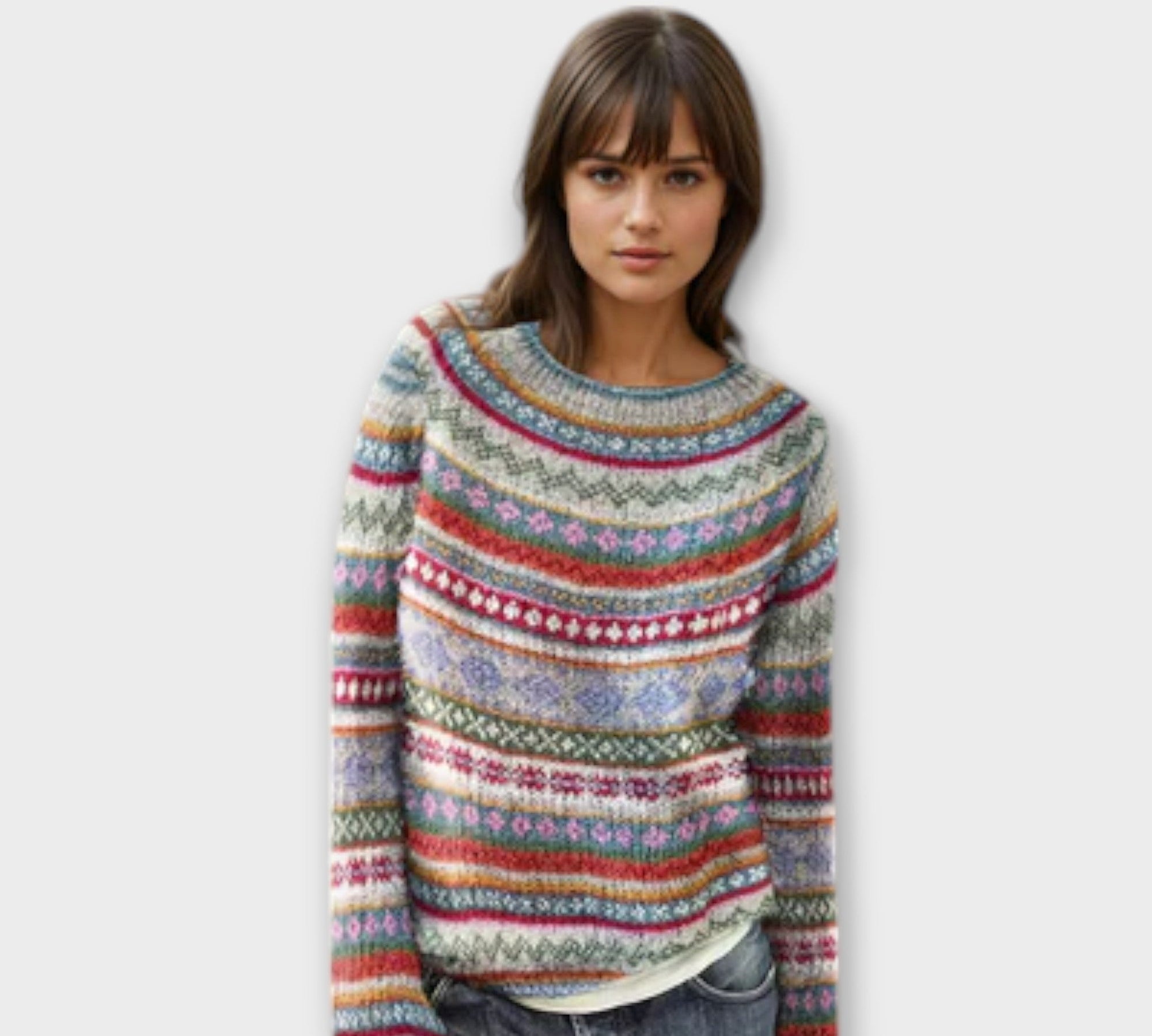 Manonin - Opuštena i udobna prugasta pulover