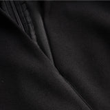 Nora™ | Elegantna crna haljina s remenom i mandarin ovratnikom