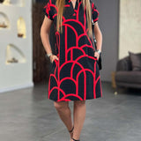 Ellanore – Geometric Print Polo Haljina