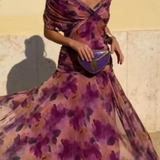 Louise | Elegantna Maxi Haljina za Proslave s V-Izrezom