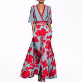 Valentina | Elegantna Maxi Haljina s Dubokim Izrezom