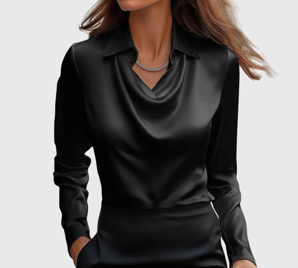 Brooklyn – Elegantna Bluza od Sjajnog Satena