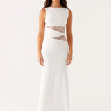 Leni™ | Maxi Haljina Koja Laska Figuri s Diskretnim Izrezima i Vezicom