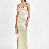 Fiorella Satin Haljina | Maxikleid