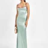 Fiorella Satin Haljina | Maxikleid