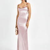 Fiorella Satin Haljina | Maxikleid