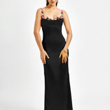 Fiorella Satin Haljina | Maxikleid