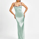 Fiorella Satin Haljina | Maxikleid