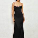 Fiorella Satin Haljina | Maxikleid
