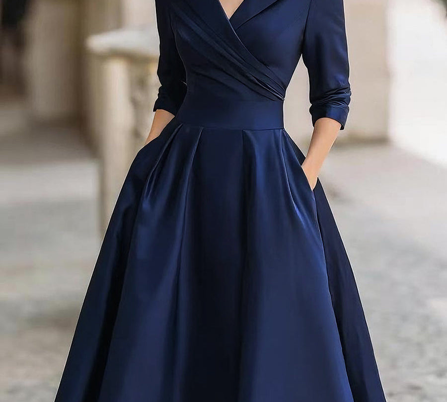 Lina – Satenska Midi Haljina