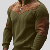 Kortez – Ležerni Pleteni Pulover s Poluzipom