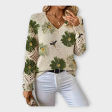 Pleteni Pulover s Čipkastim Detaljima