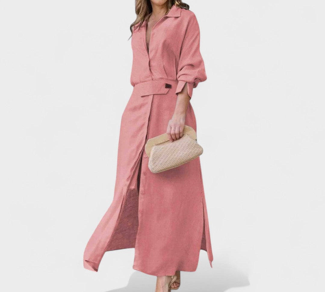 Gordana - Elegantna duga haljina s V-izrezom