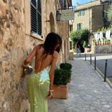 Odette | ženski Wedding Guest Sequin otvorenih leđa haljina večernja