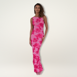 Lily™ | elegantna maksi haljina s Pink cvjetna Design