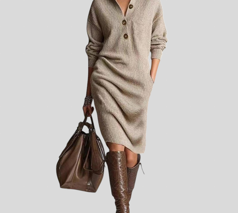 Carmen - Topla Pletena Haljina, Elegantna i Udobna